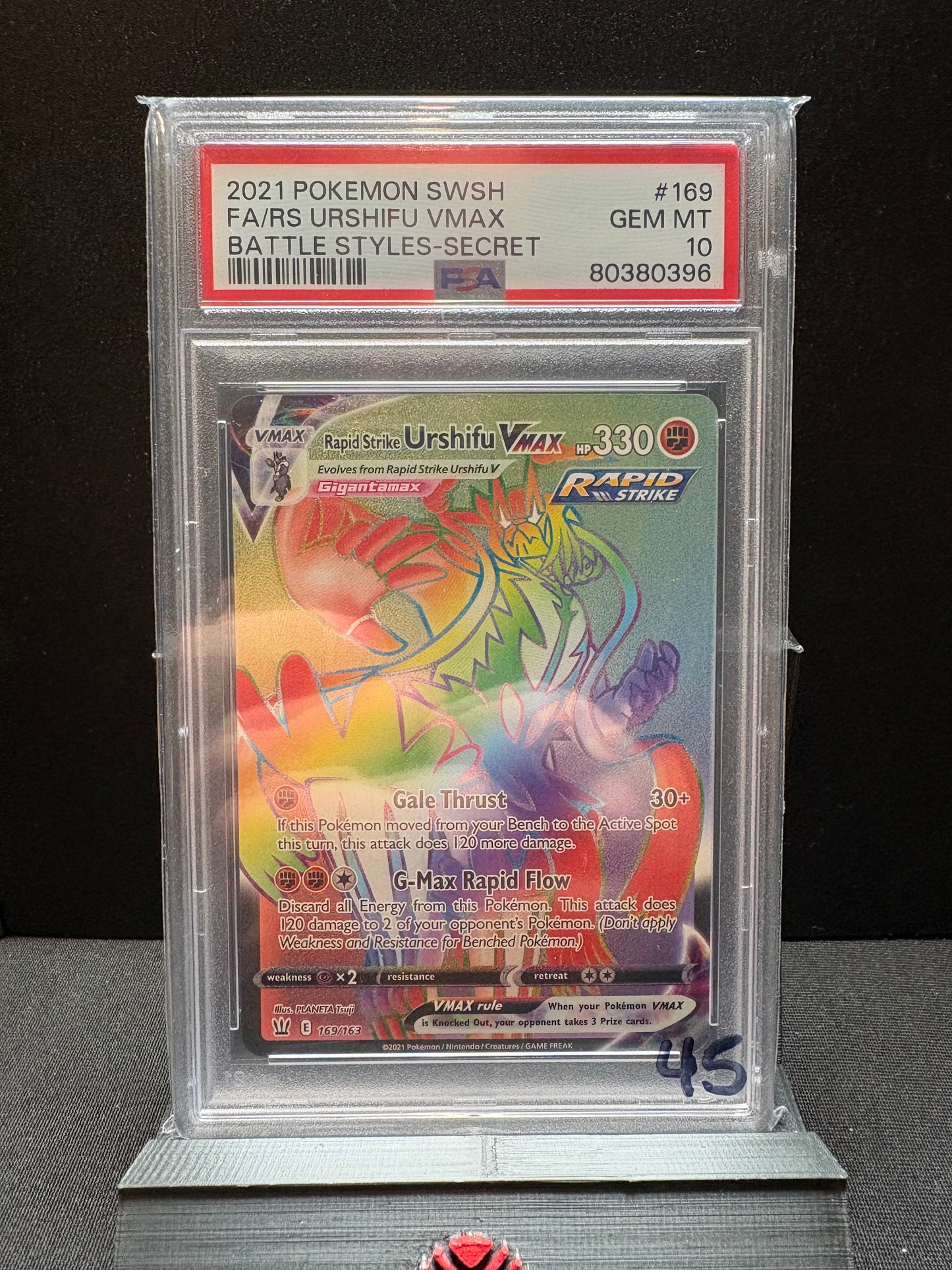 Single Strike Urshifu VMAX - SWSH Battle Styles #167/163 - PSA 10