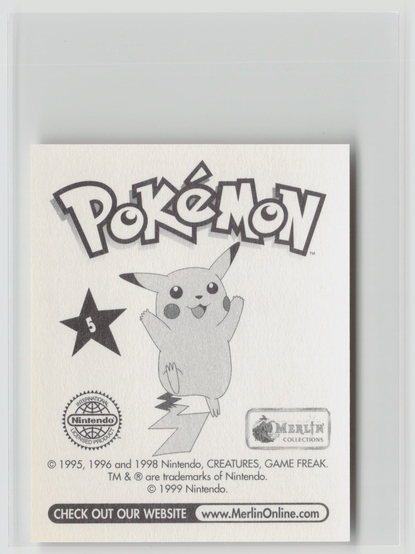 Charmeleon - Merlin Topps Sticker 1999 #5 NM (Back)