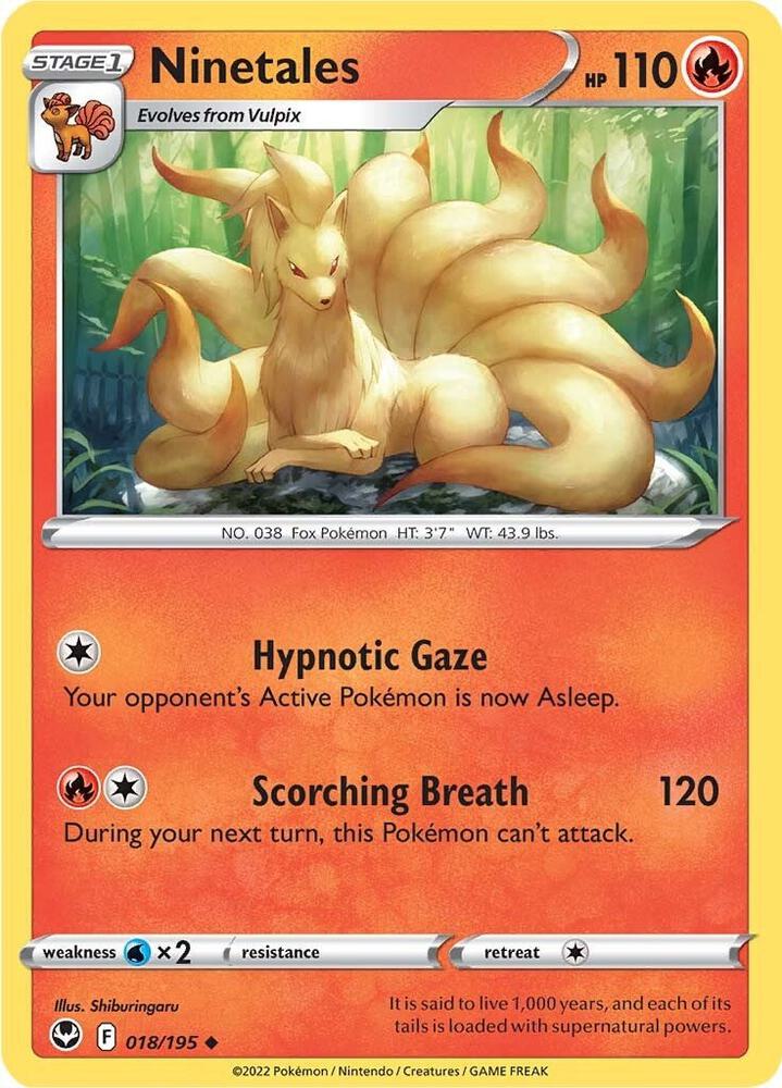 Ninetales Uncommon SWSH12 018/195 NM