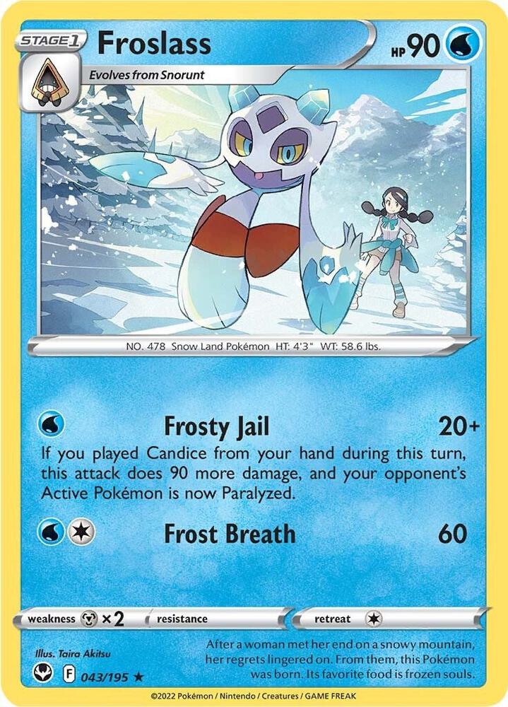 Froslass Rare Reverse Holo SWSH12 043/195 NM