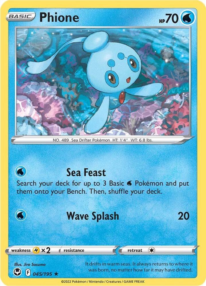 Phione Rare Reverse Holo SWSH12 045/195 NM