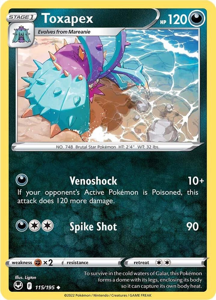 Toxapex Uncommon SWSH12 115/195 NM