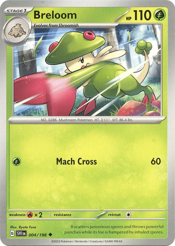 Breloom Uncommon Regular SVI 004/198 NM