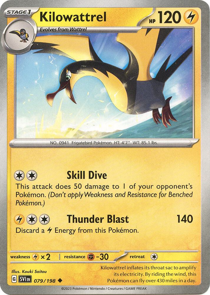 Kilowattrel Uncommon Reverse Holo SVI 079/198 NM