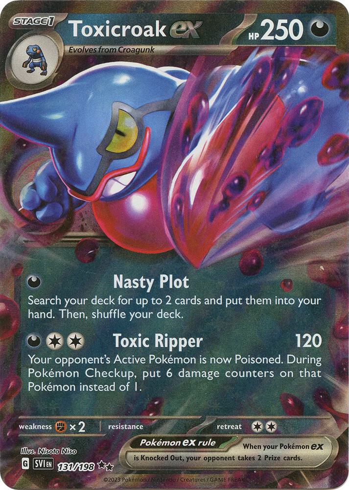 Toxicroak ex Double Rare Holo SVI 131/198 NM