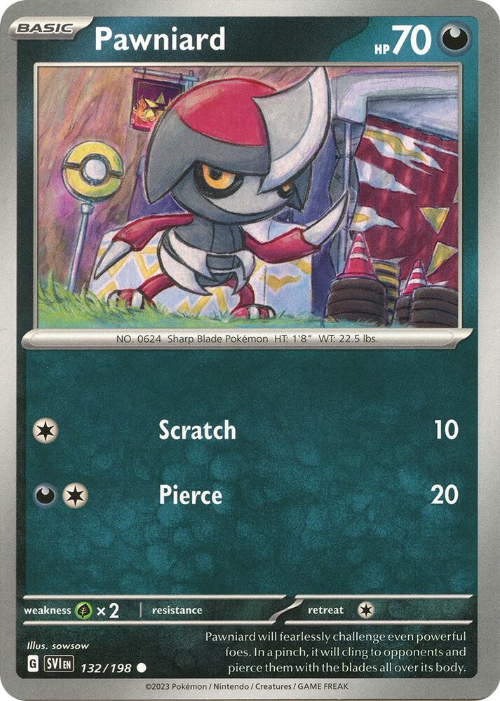 Pawniard Common Reverse Holo SVI 132/198 NM