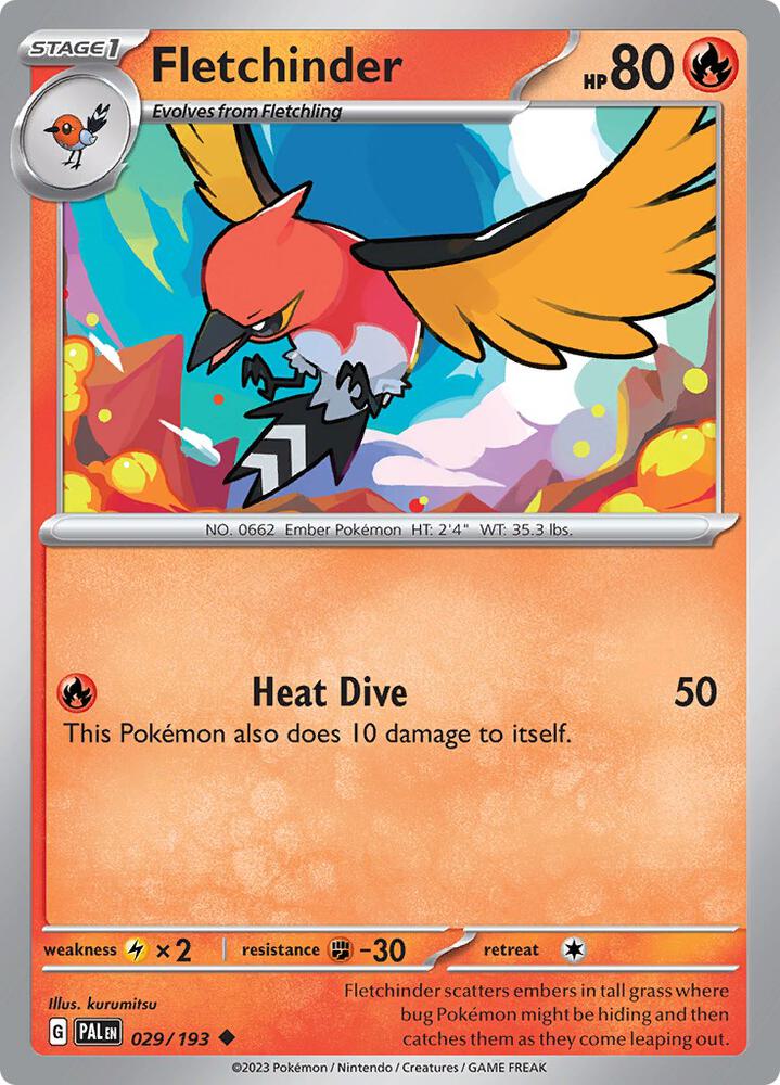 Fletchinder Uncommon Regular PAL 029/193 NM