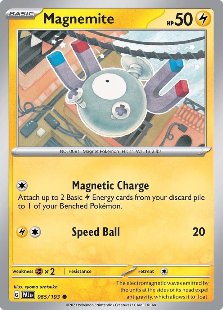 Magnemite Common Reverse Holo PAL 065/193 NM