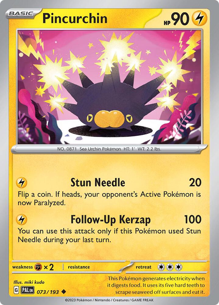 Pincurchin Uncommon Regular PAL 073/193 NM