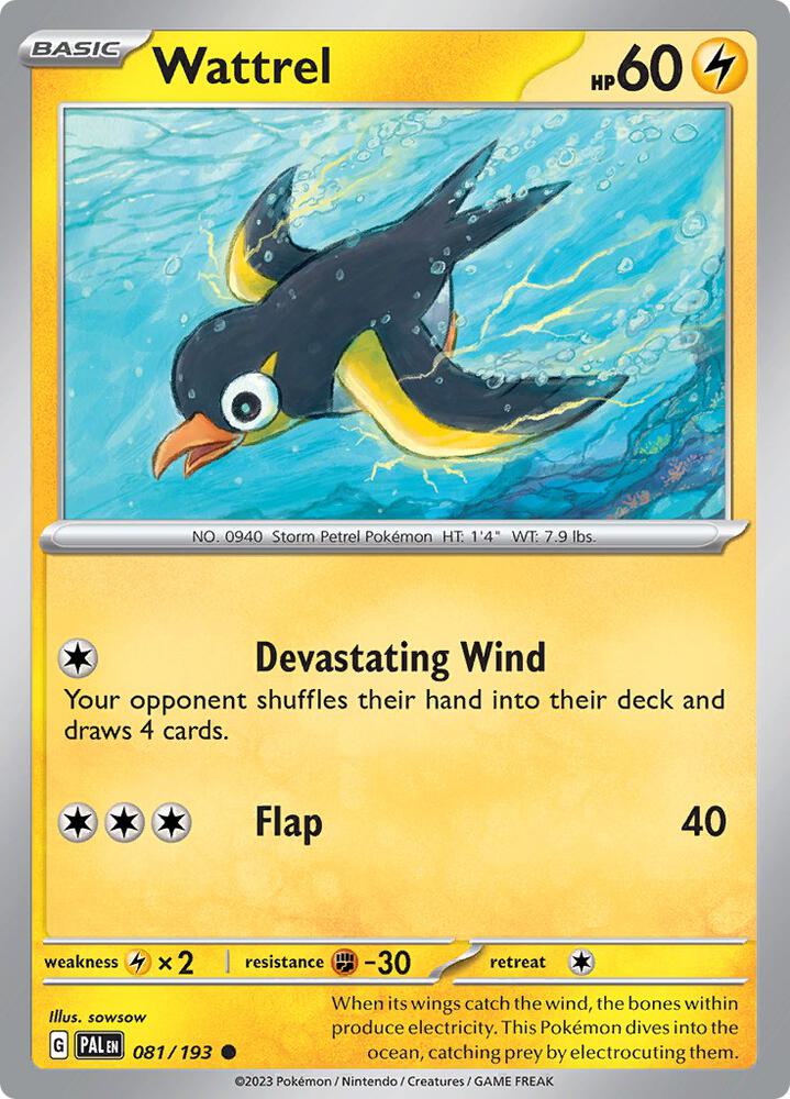 Wattrel Common Regular PAL 081/193 NM