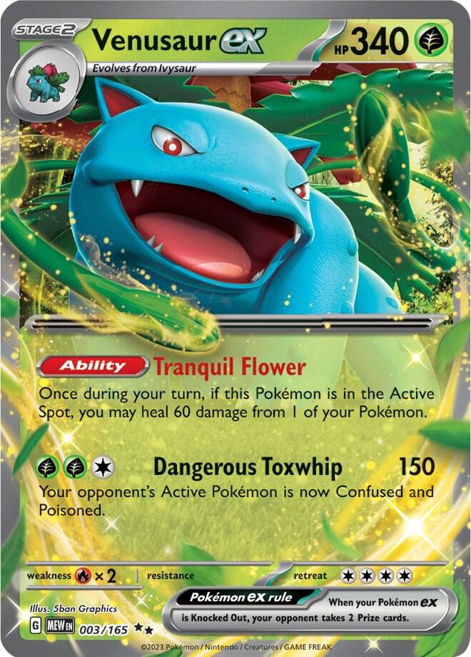 Venusaur ex Double Rare Holo MEW 003/165 NM