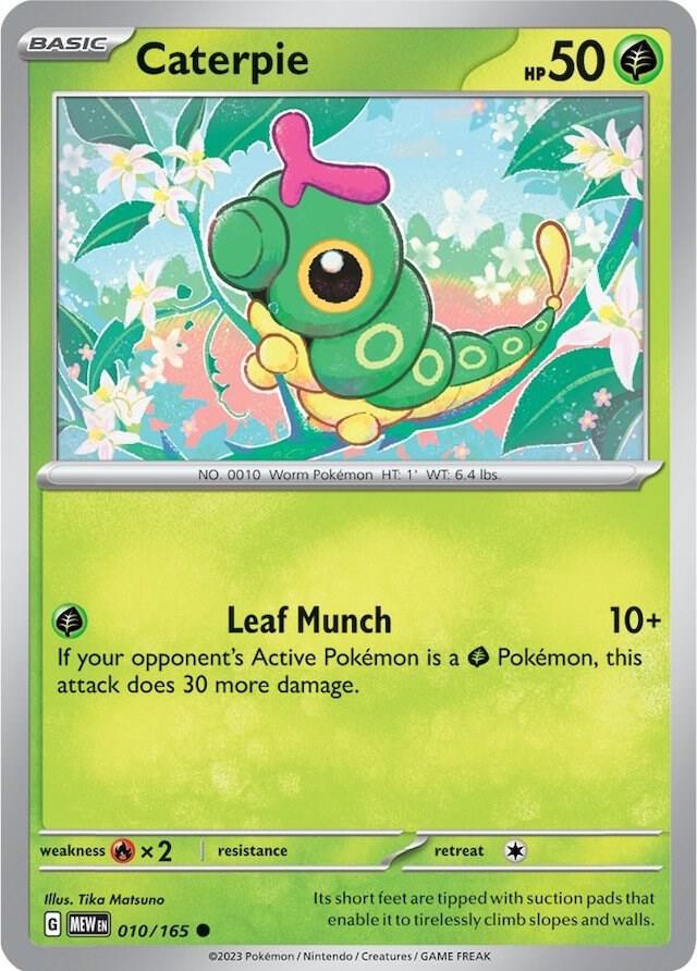 Caterpie Common Regular MEW 010/165 NM