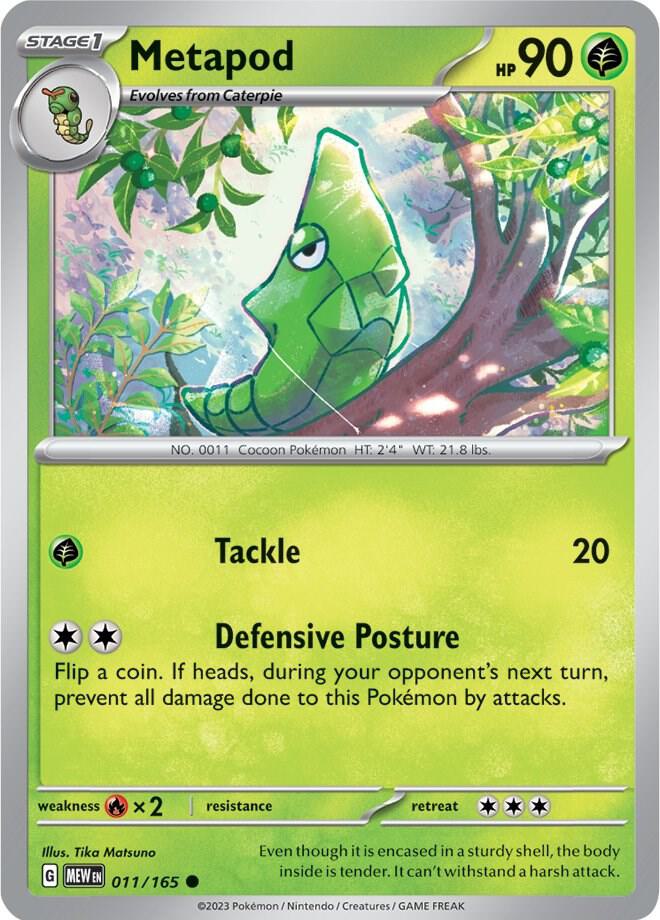 Metapod Common Regular MEW 011/165 NM