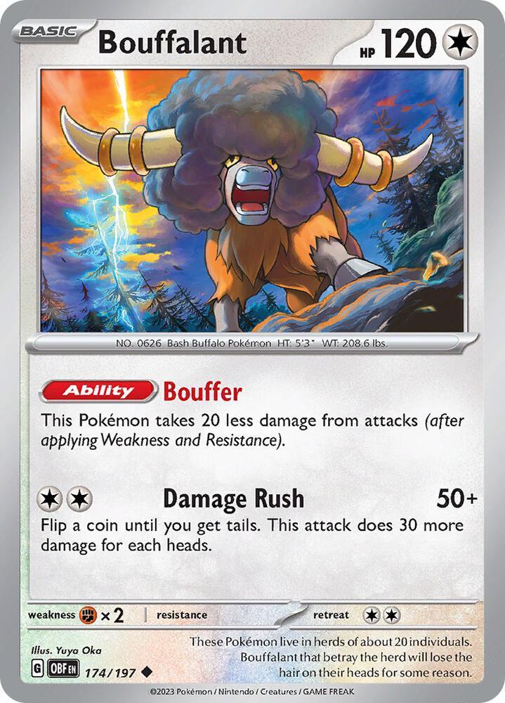 Bouffalant Uncommon Regular OBF 174/197 NM