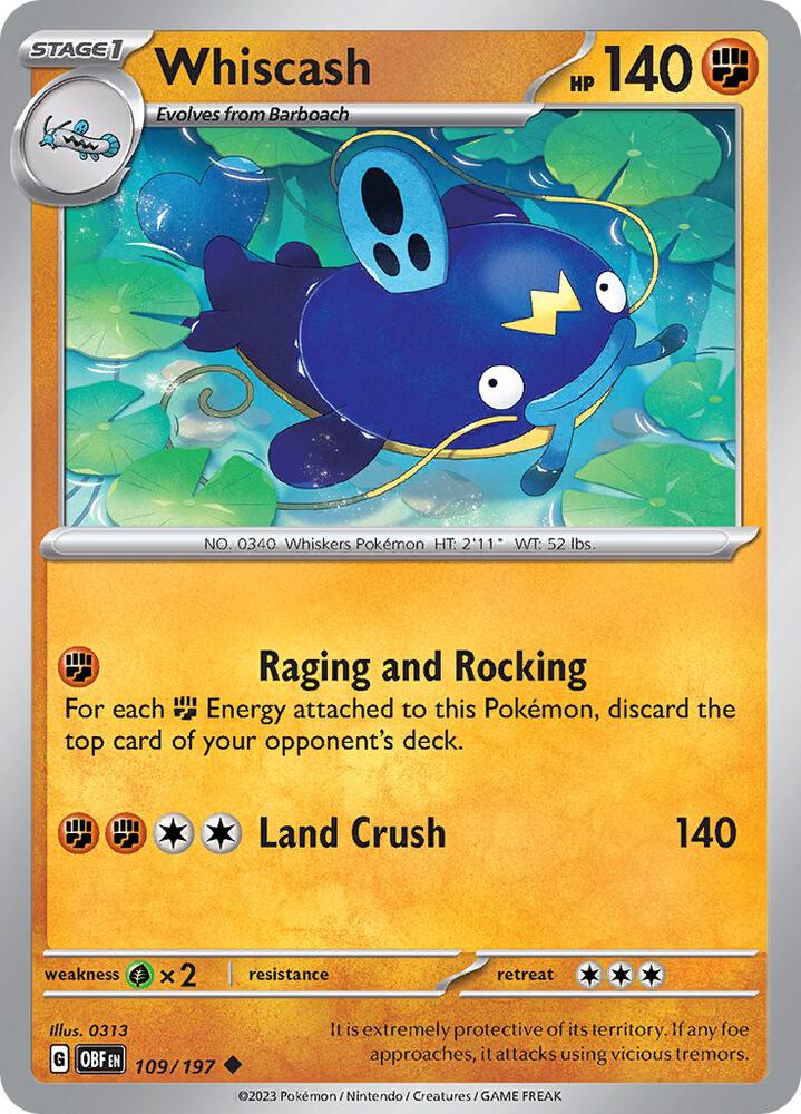 Whiscash Uncommon Regular OBF 109/197 NM