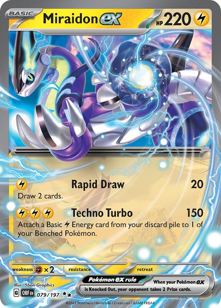 Miraidon ex Double Rare Holo OBF 079/197 NM
