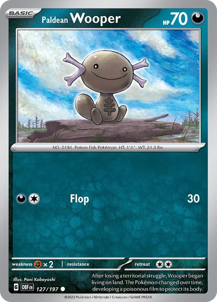 Paldean Wooper Common Regular OBF 127/197 NM