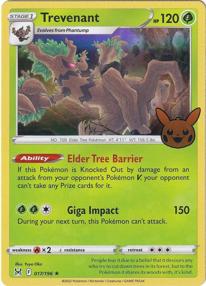 Trevenant Holo Rare Holo TTBB23 017/196 NM