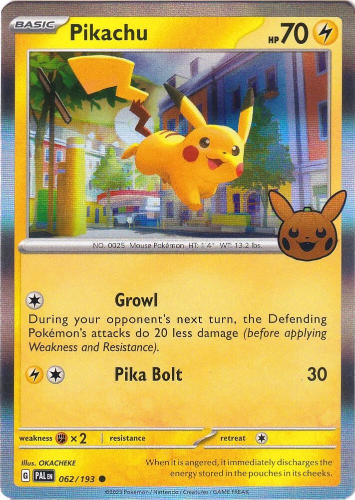 Pikachu Common Holo TTBB23 062/193 NM