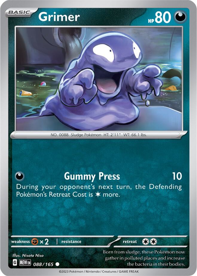 Grimer Common Regular MEW 088/165 NM