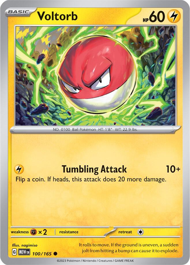 Voltorb Common Reverse Holo MEW 100/165 NM