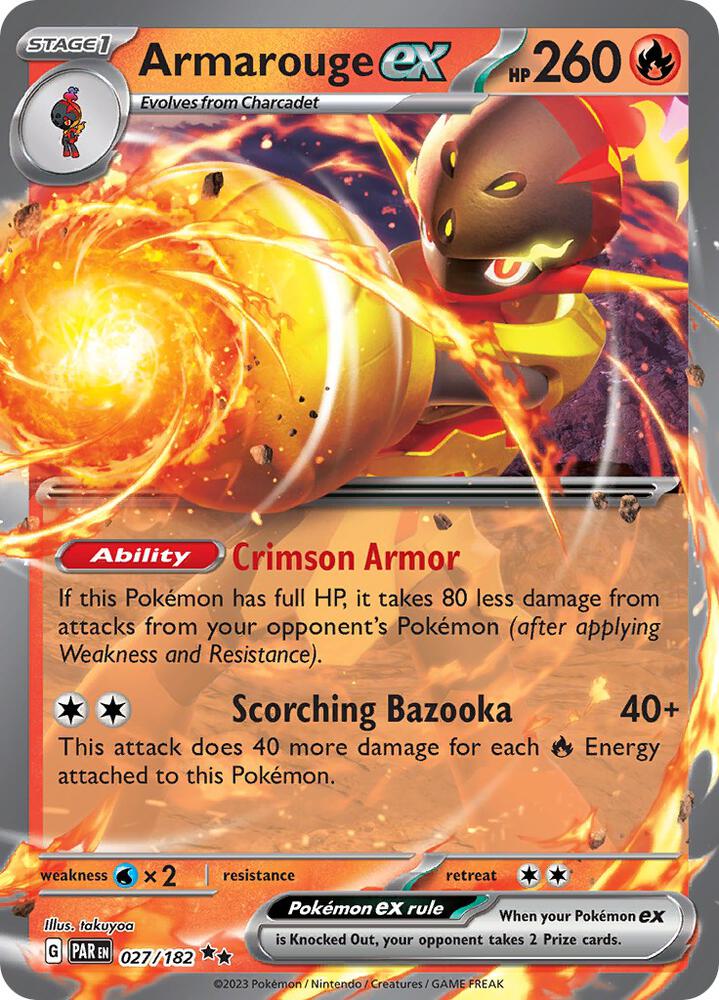 Armarouge ex Double Rare Holo PAR 027/182 NM