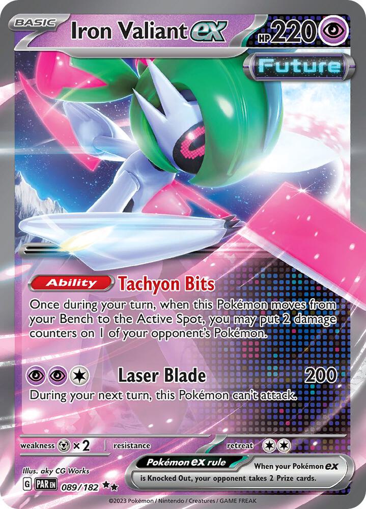 Iron Valiant ex Double Rare Holo PAR 089/182 NM