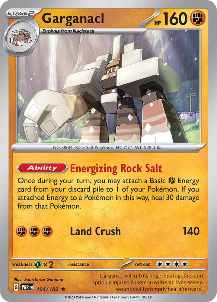 Garganacl Rare Holo PAR 104/182 NM