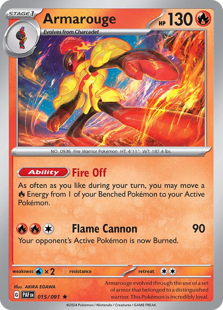 Armarouge Rare Holo PAF 015/091 NM