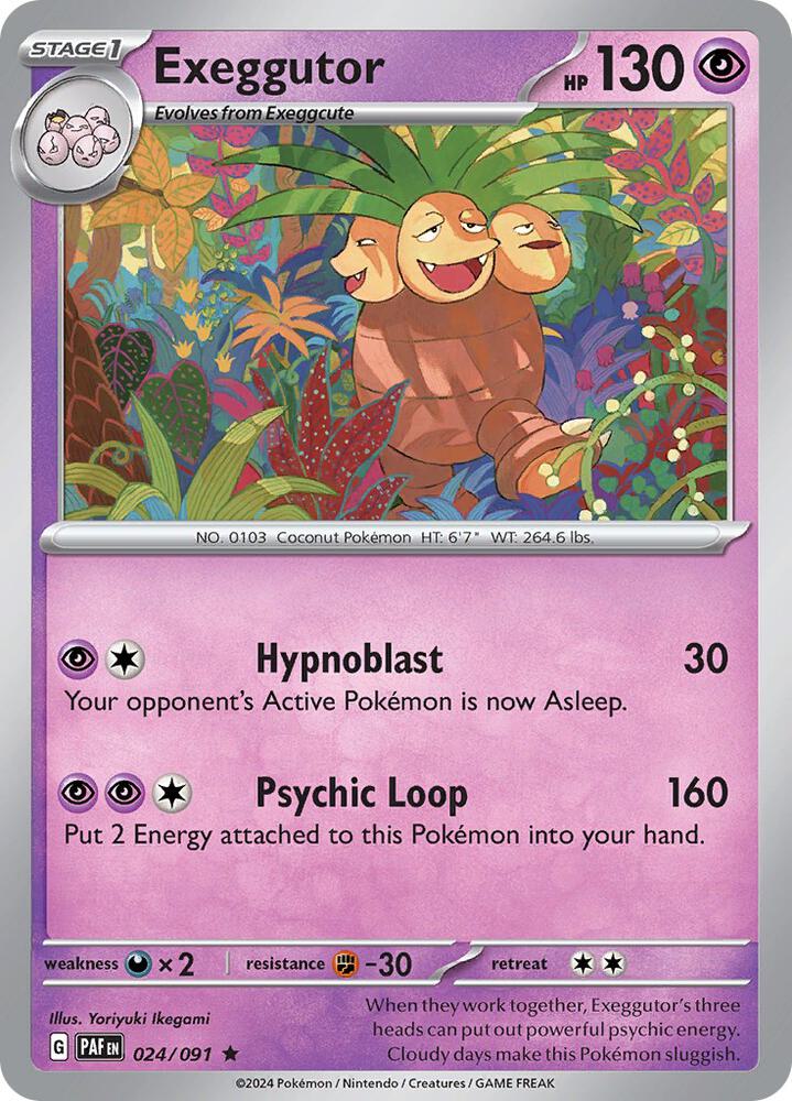 Exeggutor Rare Holo PAF 024/091 NM