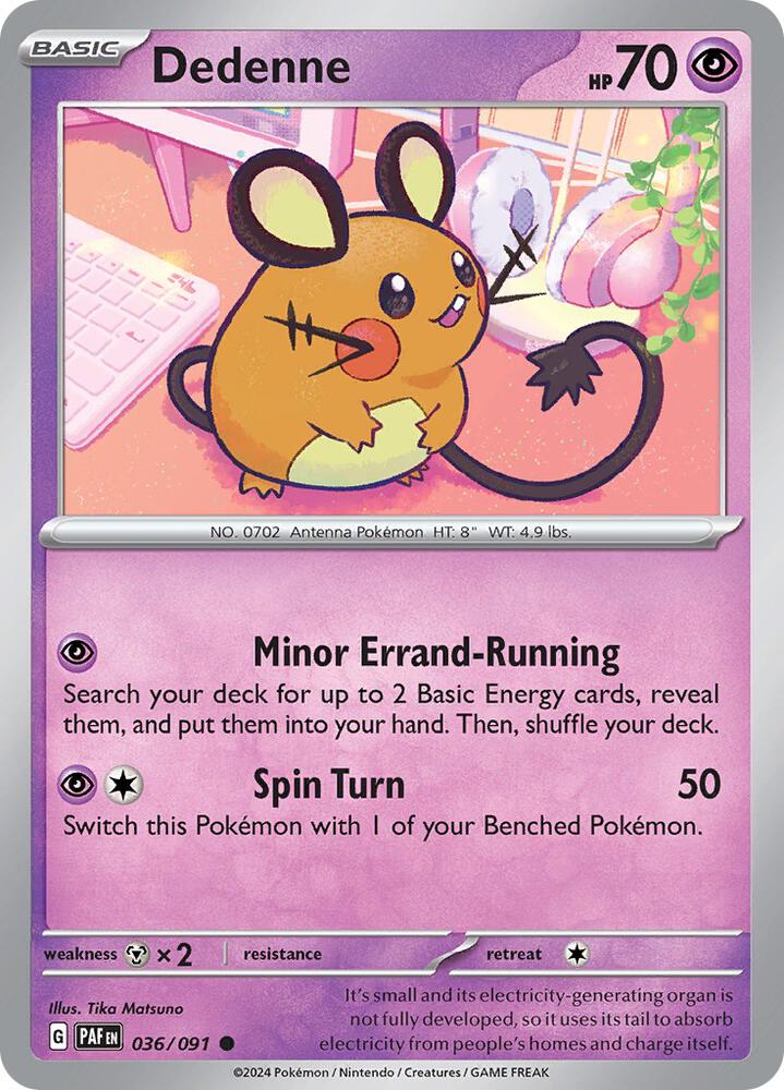 Dedenne Common Regular PAF 036/091 NM