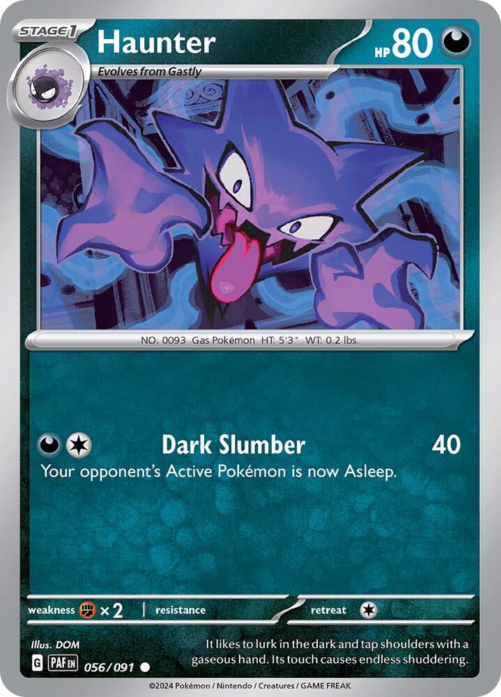 Haunter Common Reverse Holo PAF 056/091 NM