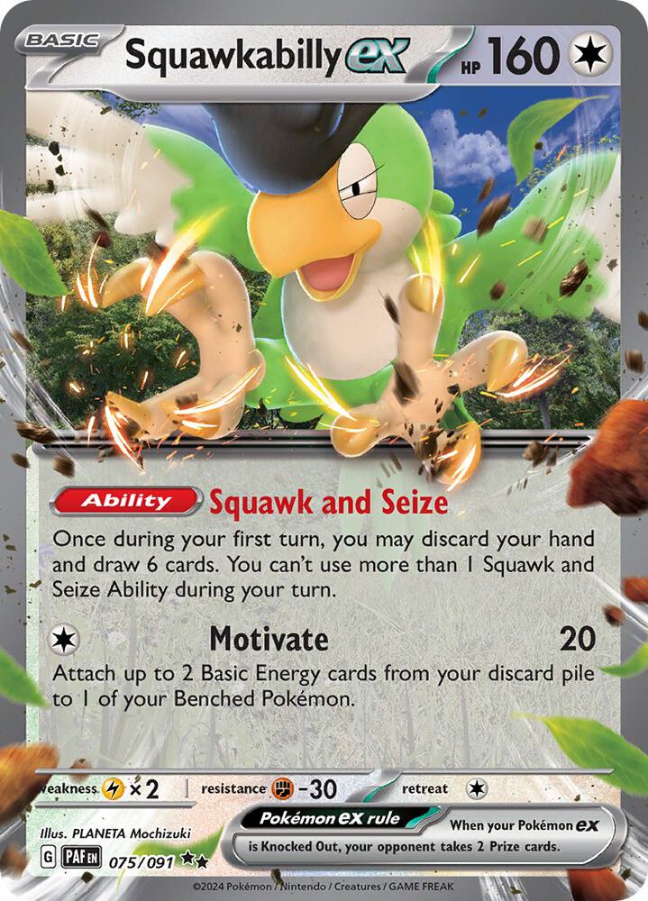 Squawkabilly ex Double Rare Holo PAF 075/091 NM
