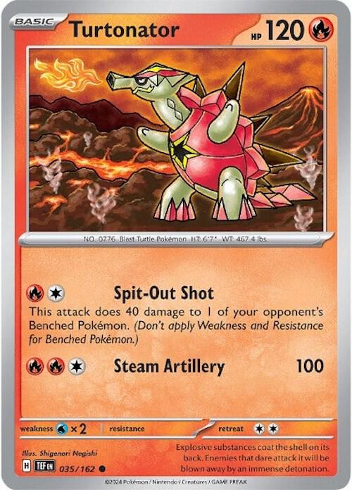 Turtonator Common Reverse Holo TEF 035/162 NM
