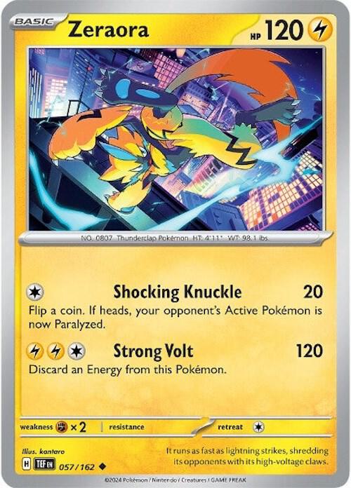 Zeraora Uncommon Regular TEF 057/162 NM