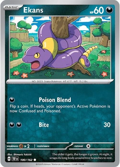 Ekans Common Reverse Holo TEF 100/162 NM