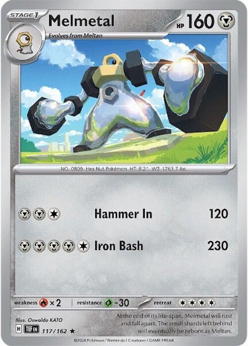 Melmetal Rare Holo TEF 117/162 NM