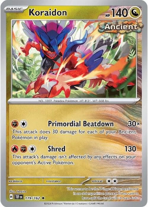 Koraidon Rare Holo TEF 119/162 NM