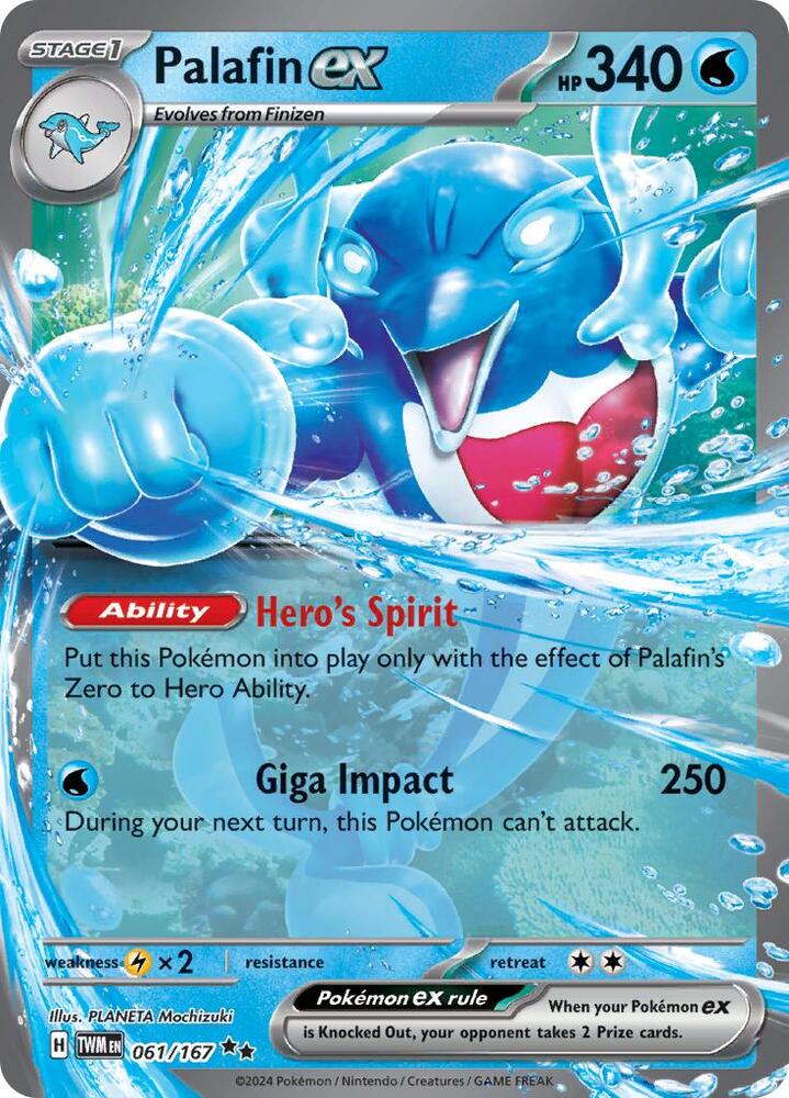 Palafin ex Double Rare Holo TWM 061/167 NM