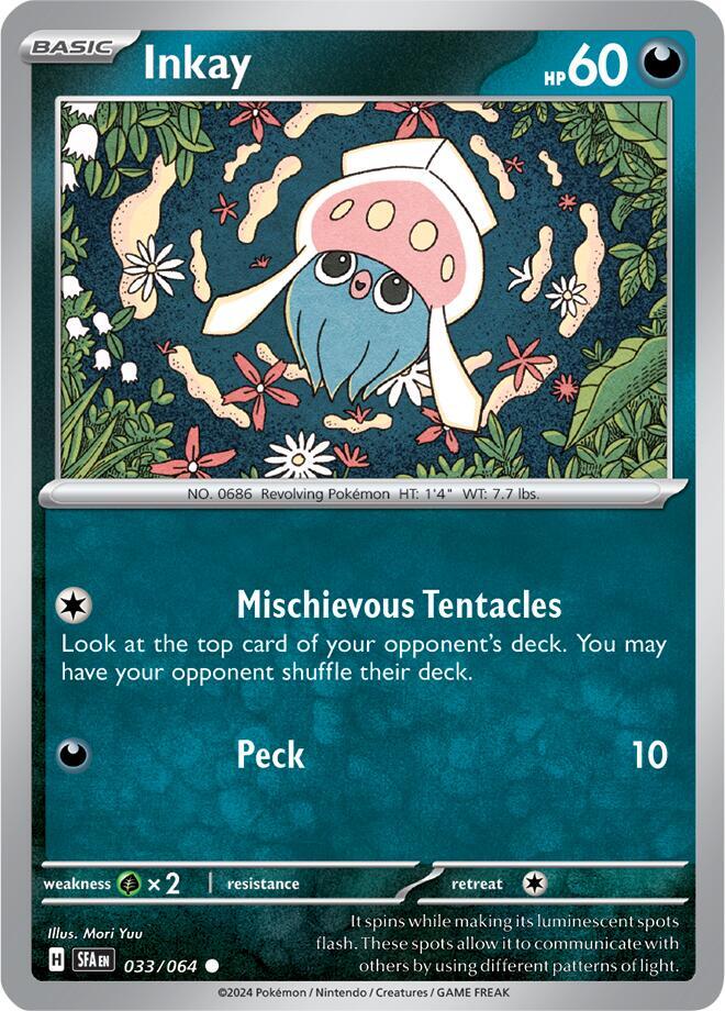 Inkay Common Reverse Holo SFA 033/064 NM