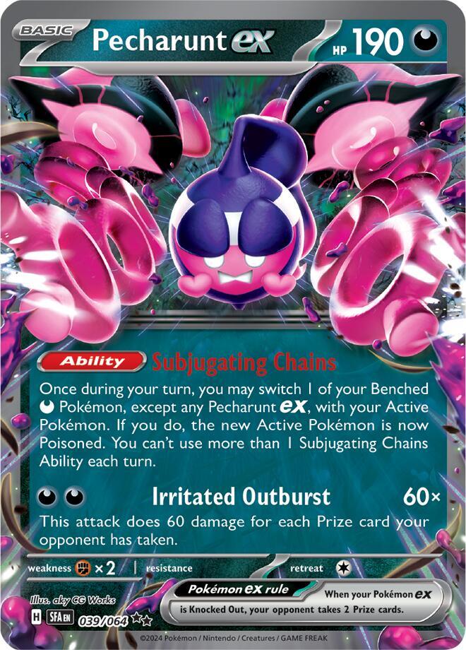 Pecharunt ex Double Rare Holo SFA 039/064 NM