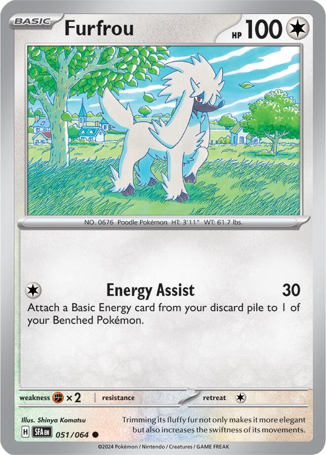 Furfrou Common Reverse Holo SFA 051/064 NM
