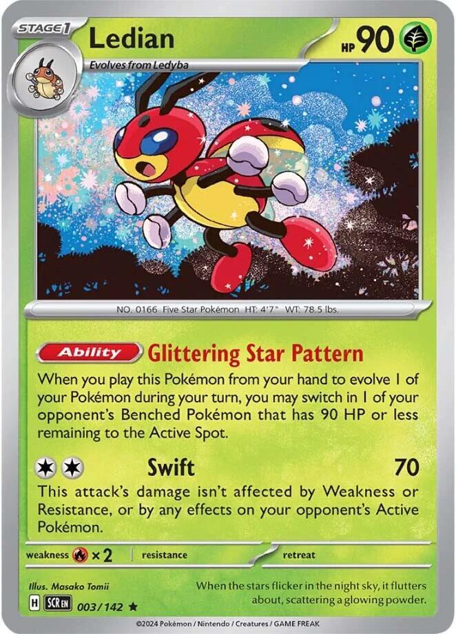 Ledian Rare Reverse Holo SCR 003/142 NM