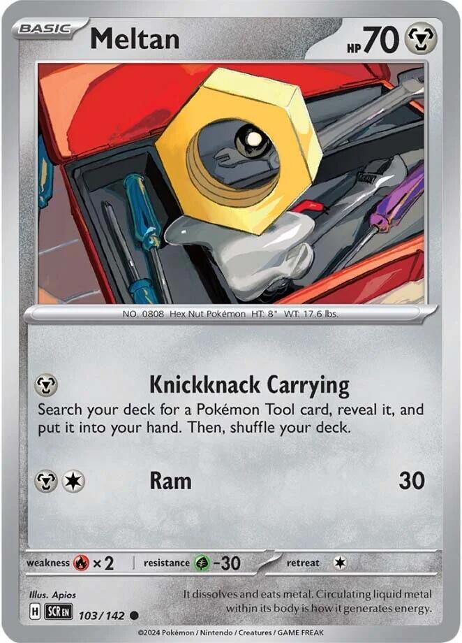 Meltan Common Reverse Holo SCR 103/142 NM