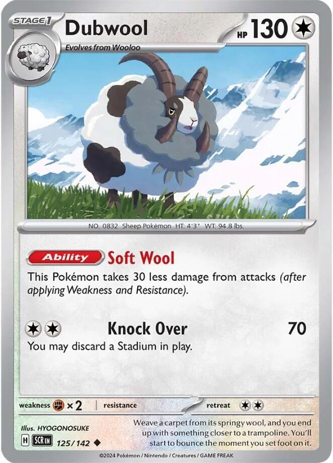 Dubwool Uncommon Reverse Holo SCR 125/142 NM