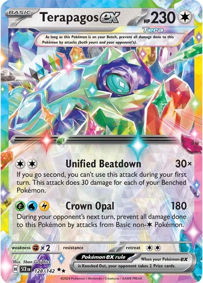Terapagos ex Double Rare Holo SCR 128/142 NM