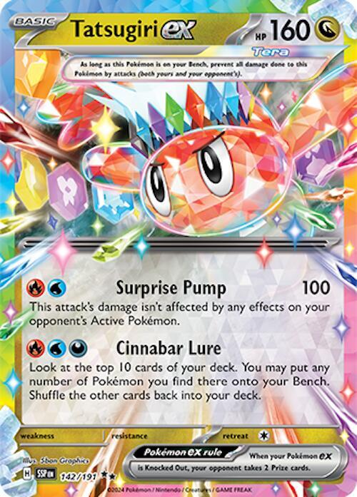 Tatsugiri ex Double Rare Holo SSP 142/191 NM