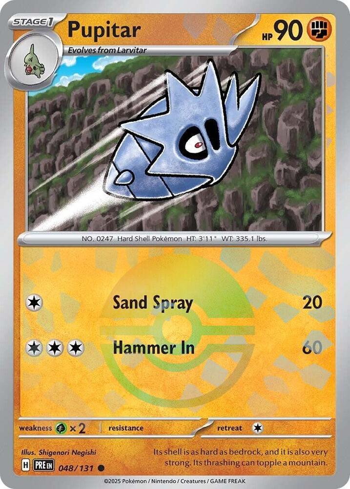 Pupitar (Poke Ball Pattern) Common Holo PRE 048/131 NM