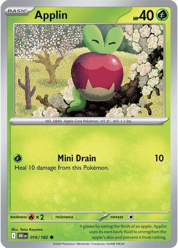 Applin Common Reverse Holo DRI 016/182 NM
