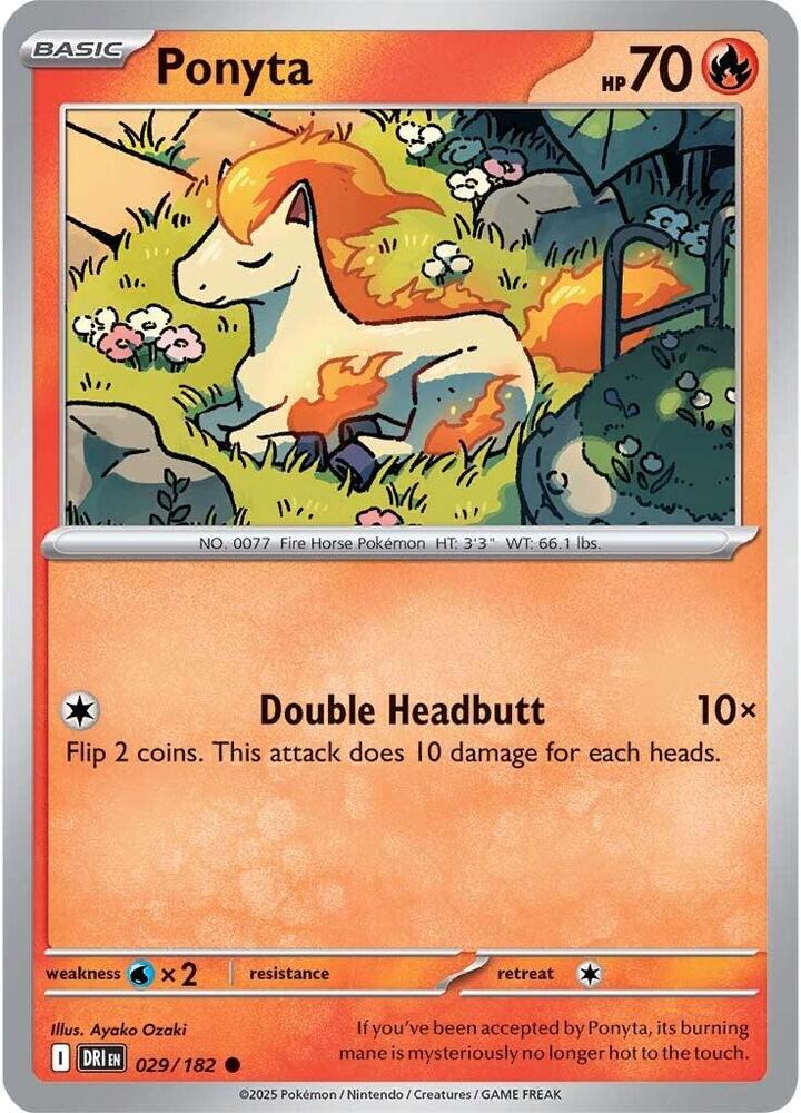 Ponyta Common Regular DRI 029/182 NM